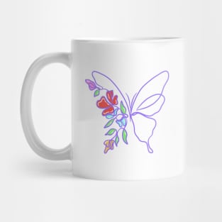 Butterfly with flowers Mug